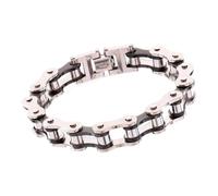 Kfwfuaee Bracelet chaîne de motard robuste design résistant à la torsion Bijoux confortables personnalité chaîne moto banque nerf punk design bracelet, taille unique, comme décrit