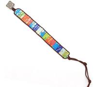 [Kfwfuaee] Bracelet créatif fait à la main avec pierres précieuses aux couleurs vives Taille réglable pour une tenue décontractée ou de mariage