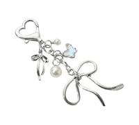 Kfwfuaee Breloque de sac à main avec perles et nœuds esthétiques pour sac à dos, sac à main, décoration de sac à main, b