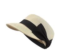 Kfwfuaee Chapeau de soleil pliable à larges bords - Chapeau de paille tissé confortable pour les voyages à la plage et les vacances à déguiser - Chapeau de soleil à larges bords, beige, taille unique