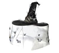 [Kfwfuaee] Chapeau de sorcière en dentelle douce Papillon Halloween Chapeau Noir Femmes Chapeau Halloween Party Costume Accessoires