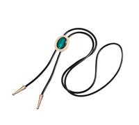 [Kfwfuaee] Collier avec pendentif ovale en pierre tressée pour homme Rodéo Boroti ovale Corde réglable, 緑