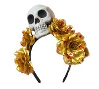 [Kfwfuaee] Déguisement de sorcière sanglante pour cheveux Jour des morts Tête de mort Sang noir Coiffure Carnaval pour Live Show Bandeau