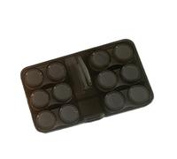 Kfwfuaee Design simple prévention de l'eau Porte-lentilles de contact avec outil de transport Pinces pour étudiants de bureau Voyage Utilisation des lentilles de contact portables, gris, Taille unique