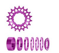 Kfwfuaee Ensemble de Conversion à Vitesse Unique pour vélos 16T 18T, Roues Libres à Cassettes à Vitesse Unique pour vélos en Alliage d ' Aluminium pour Ensemble de Conversion de vélos