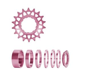 Kfwfuaee Ensemble de Conversion à Vitesse Unique pour vélos 16T 18T, Roues Libres à Cassettes à Vitesse Unique pour vélos en Alliage d ' Aluminium pour Ensemble de Conversion de vélos
