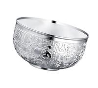 Kfwfuaee Fengshui Métal Wealth Treasure Bowl Centre Décoratif Ornement de Bureau pour Maison Bureau Prospérité Bonheur comme Métal Fortunes Bol