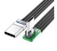 Kfwfuaee Flat Flexible Straight Up Down & Left & Right Angled 90 Degree MicroUSB to USBC Data Cable TypeC to MicroUSB Adapters