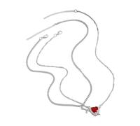 [Kfwfuaee] Lot de 2 colliers avec pendentif en forme de flèche en forme de cœur pour la Saint-Valentin ou un anniversaire de mariage