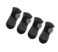 Kfwfuaee Lot de 4 bottines pour chien - Design réfléchissant - Imperméables - Antidérapantes - Protection des pattes - Pour petites races - Équipement d'extérieur antidérapant - Avec bandes