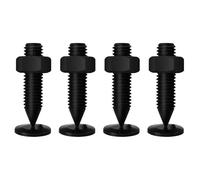 Kfwfuaee Lot de 4 piques d'isolation des vibrations en métal pour haut-parleurs 6 mm/8 mm/10 mm Option de filetage pour réduire la résonance des haut-parleurs en métal