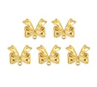 [Kfwfuaee] Lot de 5 pendentifs en forme de nœud doré pour les créateurs de bijoux et les amateurs d'artisanat
