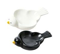 Kfwfuaee Mahjong Accessoire Oiseau Inspiré Céramique Organisateur Paire | décoratif pour les de table familiales, zone centrale, rassemblements sociaux, Station de