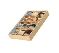 Kfwfuaee Organisateurs de bijoux en flanelle - 12 compartiments - Avec coussin réglable - Pour roulement de bracelets - En flanelle - Pour montres et bracelets, taille unique, comme décrit