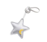 Kfwfuaee Porte-clés en cuir synthétique avec pendentif en forme d'étoile pour sensibilisation à la santé, cadeau et amélioration de la santé, Argenté.