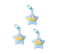 Kfwfuaee Porte-clés en peluche en forme d'étoile ludique avec motif unique de lèvres de saucisse qui améliore les accessoires quotidiens Adorable porte-clés