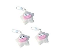 Kfwfuaee Porte-clés en peluche en forme d'étoile ludique avec motif unique de lèvres de saucisse qui améliore les accessoires quotidiens Adorable porte-clés