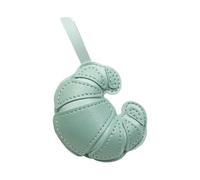 Kfwfuaee Porte-clés esthétique pour sac à main, breloque croissants en cuir, porte-clés pour femme, sac à main, sac à dos, décorations cadeaux, Vert écume de mer