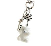 Kfwfuaee Porte-clés ours floqué Décoration de sac en peluche pratique Design compact pour un usage quotidien Fourrure douce pour sacs, Little Bear Raised