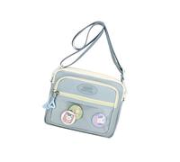 Kfwfuaee Practical Casual Crossbody Purse with Badge Space Display Nylon Shoulder Bags for Individualistic Expression Campus Life Bag