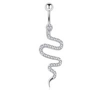 [Kfwfuaee] Serpent Berry Zirconite Chaîne de nombril Piercing du corps Bijoux Anniversaire Femmes Filles Anneaux pour Femmes Filles