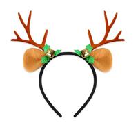 [Kfwfuaee] Serre-tête réglable en bois de renne charmant serre-tête en bois de renne pour fête de Noël