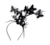 [Kfwfuaee] Serre-tête unique en forme de branche avec accessoires de cheveux délicats en résine artisanale pour concerts, déguisements, festivals, accessoires thématiques sombres