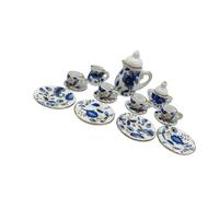 Kfwfuaee Service à thé de scène de pièce pour présentoirs, Blue Vine | Décor de service à thé en céramique pour les collectionneurs et idées de de table