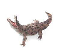 Kfwfuaee Simulation Alligators Figurine Modèle Résistance à l'usure Enfants Animal Sauvage Développement sensoriel Cognitif Figurine Décorations de bureau Décors Éducation Alligator Réplique Jouet