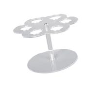 Kfwfuaee Support de rangement pour 6 dosettes en acrylique floral, résistant aux fuites, outil de cuisine peu encombrant avec support de cartouches de boissons en acrylique facile à nettoyer