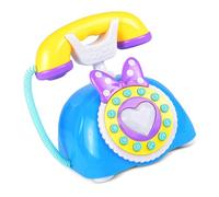 Kfwfuaee Téléphone jouet bilingue Téléphone de jeu interactif Structure en plastique pour enfants Éducation précoce Avec musique et effet sonore Pour enfants Électronique Téléphone portable