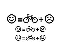 Kfwfuaee Transferts de vélo amovibles - Reste de déni de décoloration - Enregistrement décoratif pour cyclisme - Résistant à la décoloration