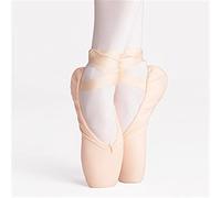 KFXYSM Chaussures de Ballet, Chaussons Ballet Fille Ballerina Ballet Pointe Chaussures Rose Rouge Femmes Satin Satin Toile Ballet Chaussures pour la Danse(Beige,33)