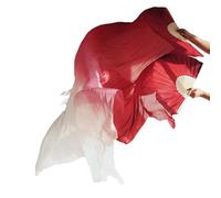 KFXYSM Fan Veil Soie LéGer,Eventail Voile Ventre Dance Soie Veil Fans 1 Paire en Gros Classic Taille Classique Ribs Ventilateurs de Soie Performance Personnes Personnalisé(713,180x90cm)