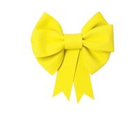 KFXYSM Gros Noeud Sapin De Noel,Gros Noeud Cadeau Paquet De Matériel Nœud Géant DIY for Cimes D'arbres, Papillon, Grande Décoration Faite À La Main, Murale Fond Fête(Yellow,75-100cm)