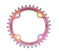 KFXYSM Plateau Vélo,Plateau de Pédalier Mountian Bike Chaintring Huile Slick Aluminium Route Bike PLANCHINE À Plaque DE Toile TOITIES ÉTRANGÉES Bague 32T 34T 36T 38T(34T)