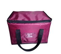 KFXYSM Sac Isotherme Livraison,Sac à Pizzas Porte-Refroidisseur Portable Sac De Refroidisseur Pliant Isolant Pique-Nique Pack Glace 70l(Wine Red 50L)