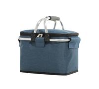 KFXYSM Sac Isotherme Livraison,Sac à Pizzas Sac Isotherme Portable, Panier De Rangement D'épicerie avec Couvercle Et Poignée Robuste Pique-Nique, Livraison Nourriture À Emporter(Blue,28 * 23 * 20cm)