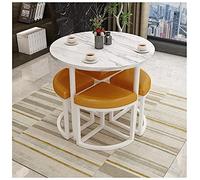 KG7HQRP 4 Simplicité européenne PU cuir métal bibliothèque restaurant fleuriste salon de beauté salle d'échecs lieu public magasin de desserts (couleur : vert) (orange)