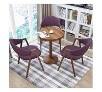 KG7HQRP Accueil Salon Tables et chaises Chaise de salon créative Cuisine Table à manger et chaise Ensemble simple 1 table 3 chaises (couleur : marron) (violet)