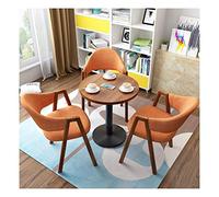 KG7HQRP Accueil Table et Chaise Combinaison Balcon Jardin Loisirs Cuisine Salle à Manger Table et Chaise Ensemble Bureau Réception Café Hôtel (couleur : vert) (Orange)