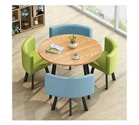 KG7HQRP Accueil Table ronde et chaise combinaison salon cuisine salle à manger table et chaise ensemble 4 balcons café réception de bureau simple (couleur : style F) (style B)