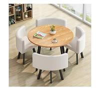 KG7HQRP Accueil Table ronde et chaise Combinaison Salon Cuisine Salle à manger Table et chaise Ensemble 4 balcons Café Réception de bureau simple (couleur : style F) (Style G)
