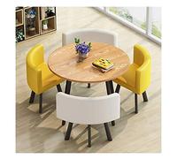 KG7HQRP Accueil Table ronde et chaise Combinaison Salon Cuisine Salle à manger Table et chaise Ensemble 4 balcons Café Réception de bureau simple (couleur : style F) (style a)