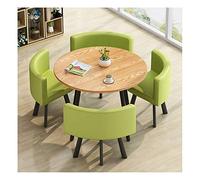 KG7HQRP Accueil Table ronde et chaise Combinaison Salon Cuisine Salle à manger Table et chaise Ensemble 4 balcons Café Réception de bureau simple (couleur : style F) (Style H)