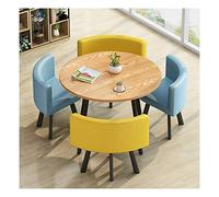 KG7HQRP Accueil Table ronde et chaise combinaison salon cuisine salle à manger table et chaise ensemble 4 balcons café réception de bureau simple (couleur : style F) (style C)