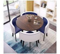 KG7HQRP Bureau Salle de réunion Table de loisirs Balcon Terrasse Table à thé Salon Cuisine Table à manger et chaises (couleur : blanc + rouge) (blanc + bleu)