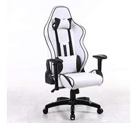 KG7HQRP Chaise de bureau de rénovation, chaise de jeu, chaise de bureau avec accoudoirs réglables, siège baquet ergonomique à dossier haut (couleur : D)
