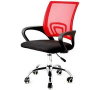 KG7HQRP Chaise de bureau en maille pour rénovation - Design ergonomique - Dossier moyen réglable - Style de course avec accoudoirs - Pivotant à 360 ° - Convient pour une longue période