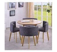 KG7HQRP Combinaison de table et de chaise de négociation commerciale moderne minimaliste petite table ronde bureau salle de réunion (couleur : beige) (gris style un)